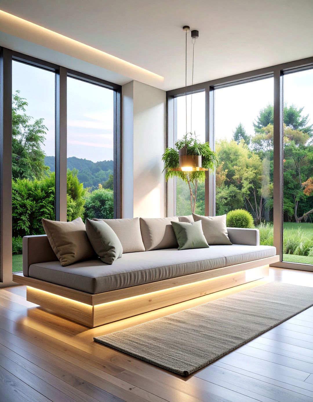 Modern Floating Window Bench - 25 Window Seat Ideas