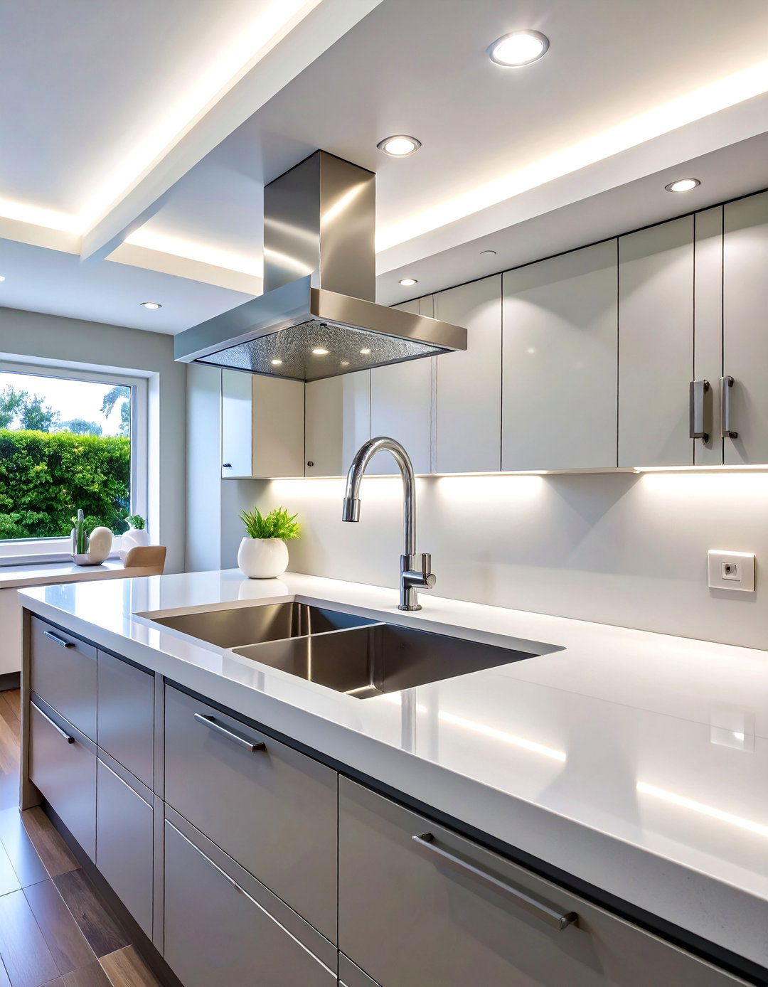 Modern Flush Mount Recessed Lighting - 25 Kitchen Sink Lighting Ideas