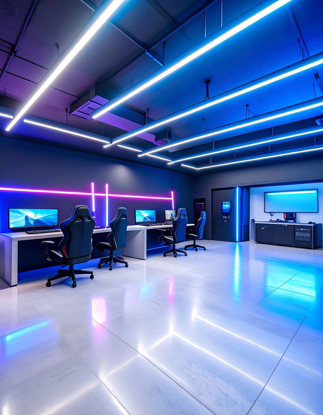 Modern Gaming Lounge Garage Setup - 25 Garage Game Room Ideas