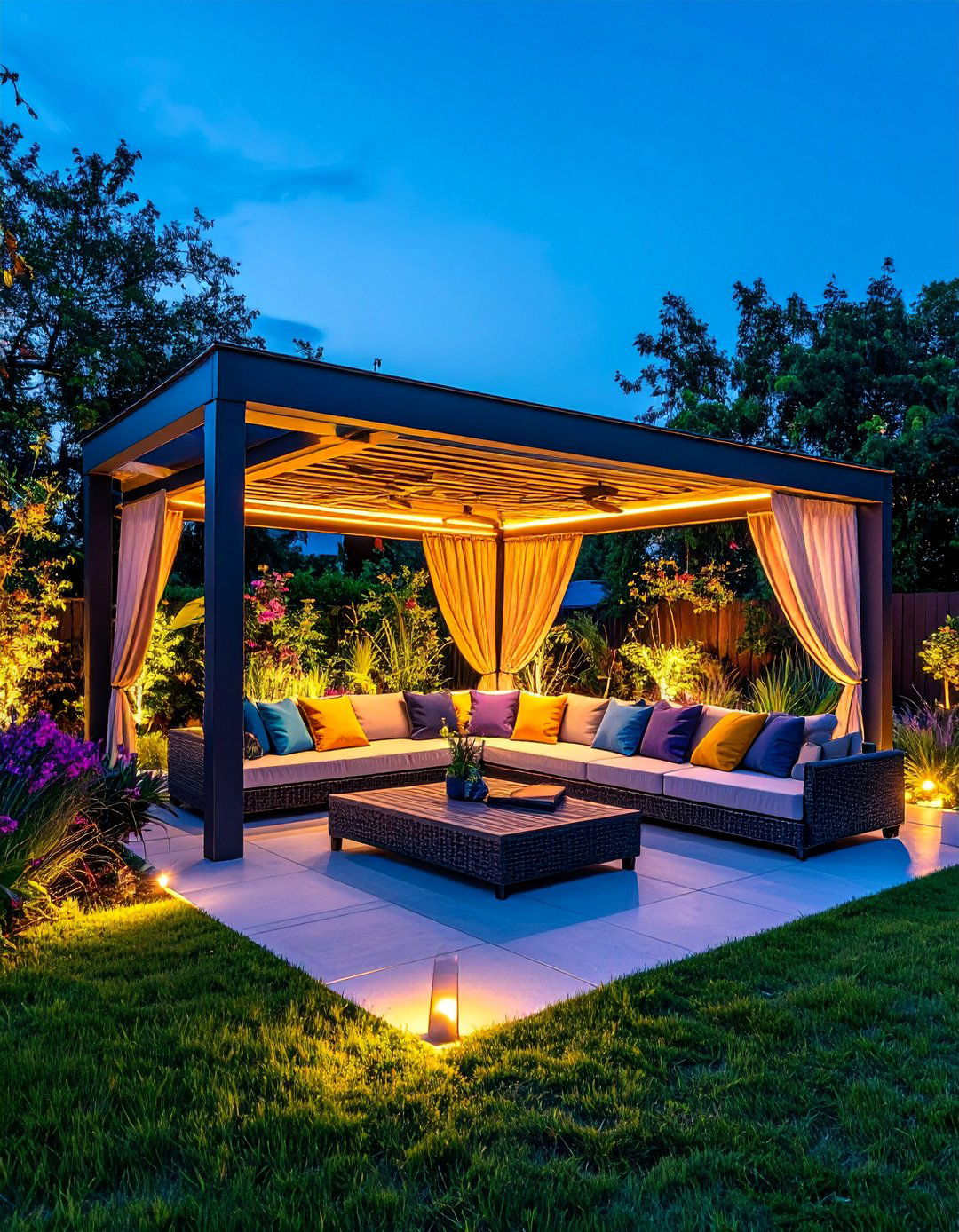 Modern Gazebo with Retractable Screens - 25 Modern Backyard Ideas