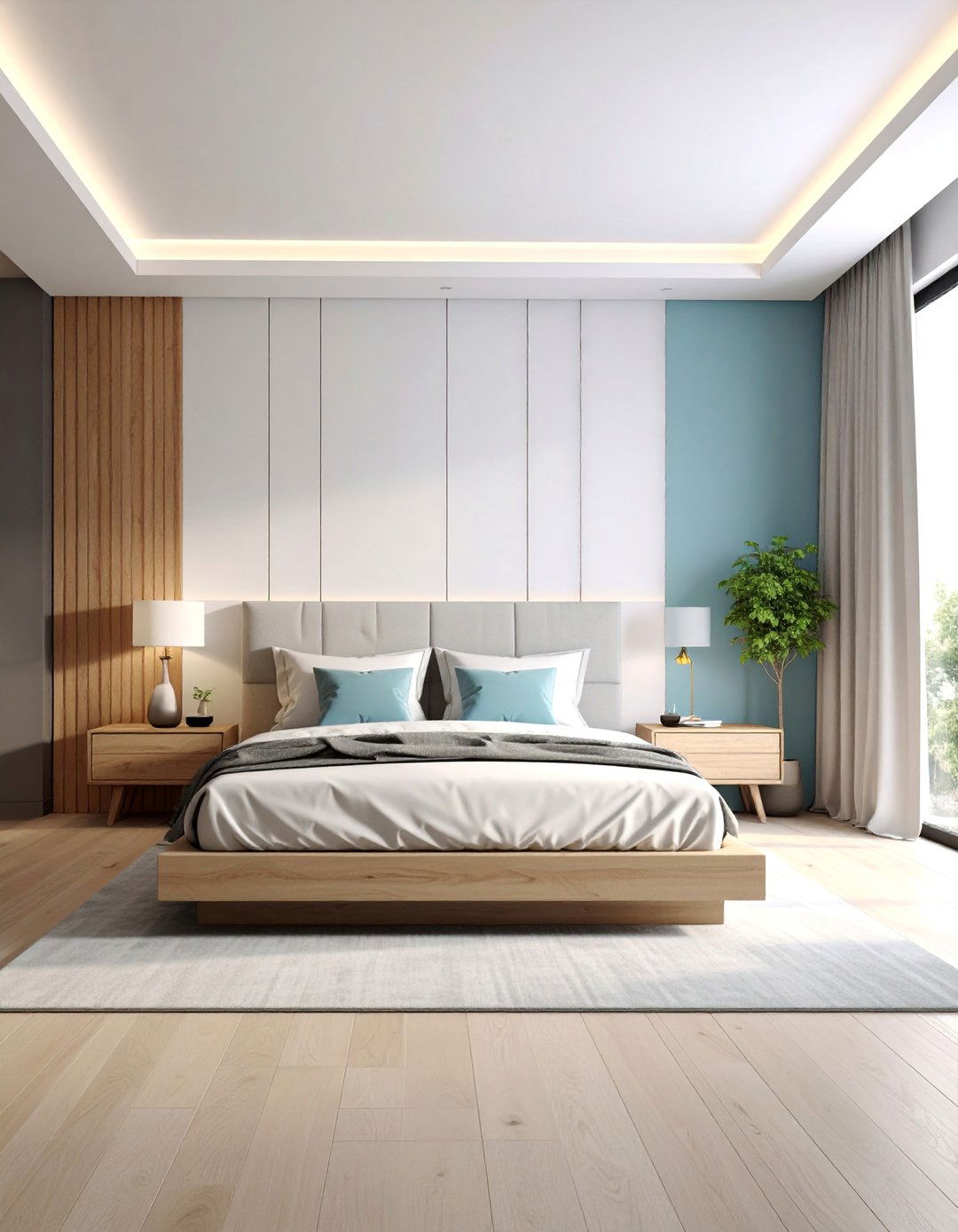 Modern Geometric Cloud Panels - 25 Cloud Themed Bedroom Ideas