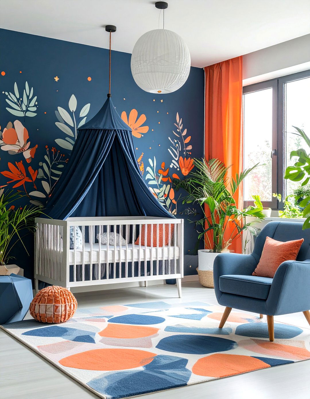 Modern Geometric Florals with Contemporary Style - 25 Floral Nursery Ideas