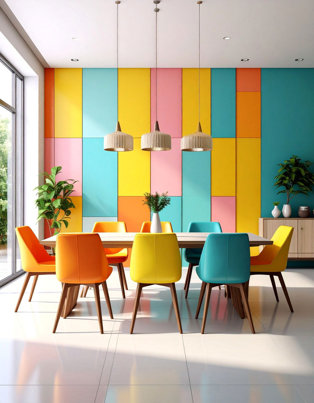 Modern Geometric MDF Dining Room Wall Paneling - 25 Dining Room Wall Paneling Ideas