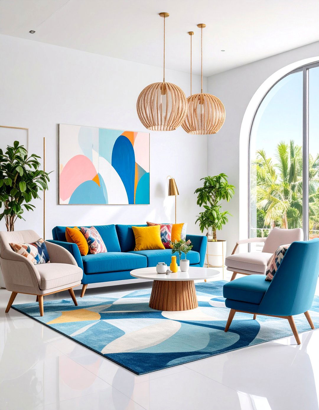 Modern Geometric Painted Accent Furniture - 25 Painted Furniture Ideas
