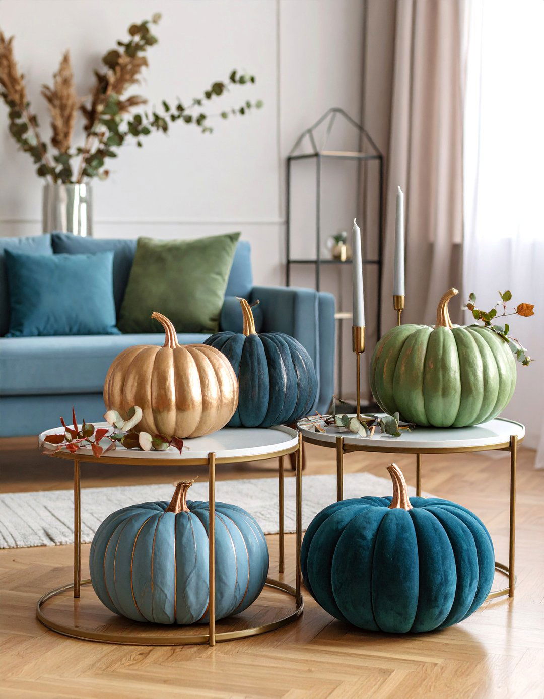 Modern Geometric Pattern Pumpkin Art - 25 Pumpkin Decor Ideas