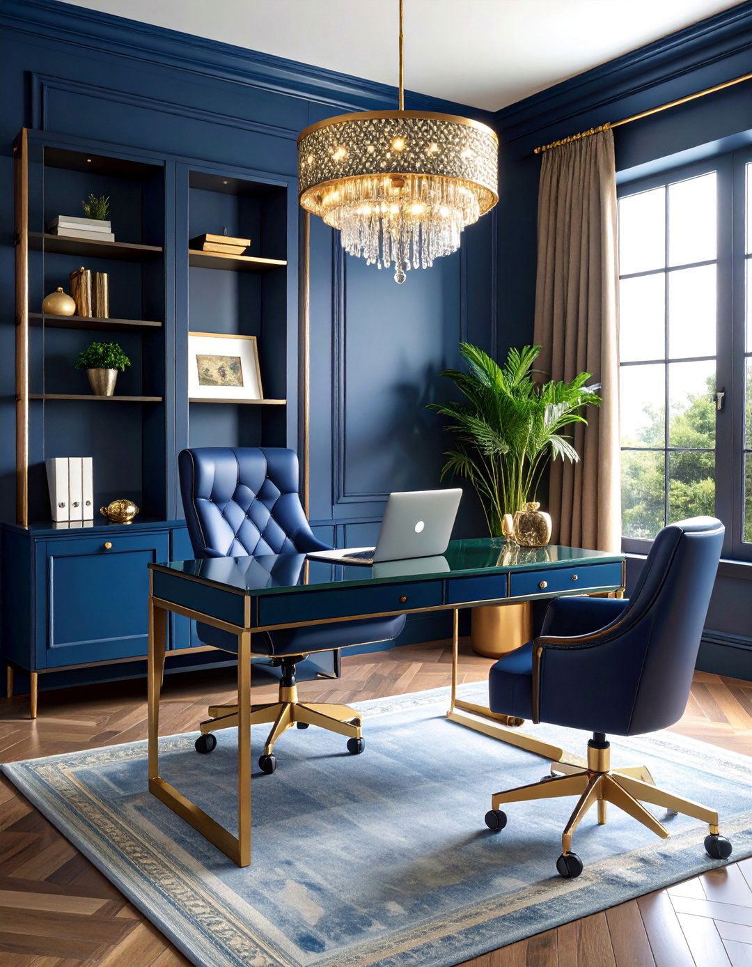 Modern Glam Office Sophistication - 25 Glam Interior Design Ideas
