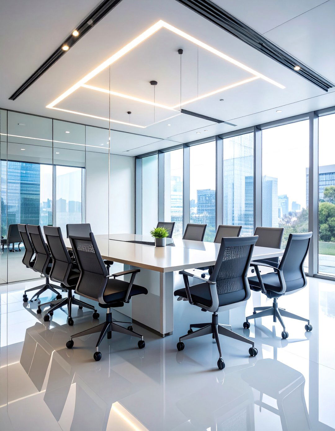 Modern Glass Conference Room with Smart Technology Integration - 25 Conference Room Design Ideas and Inspiration