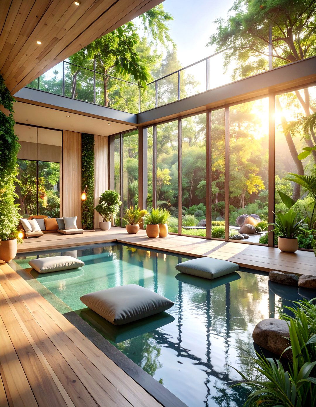 Modern Glass House Yoga Retreat - 25 Garden Room Ideas