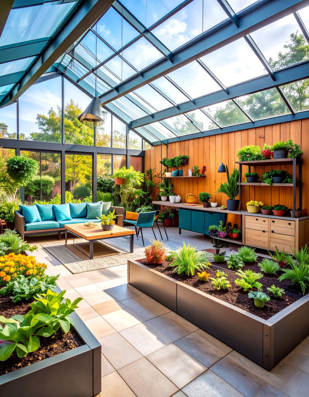 Modern Greenhouse Garden Room - 25 Outdoor Decor Ideas