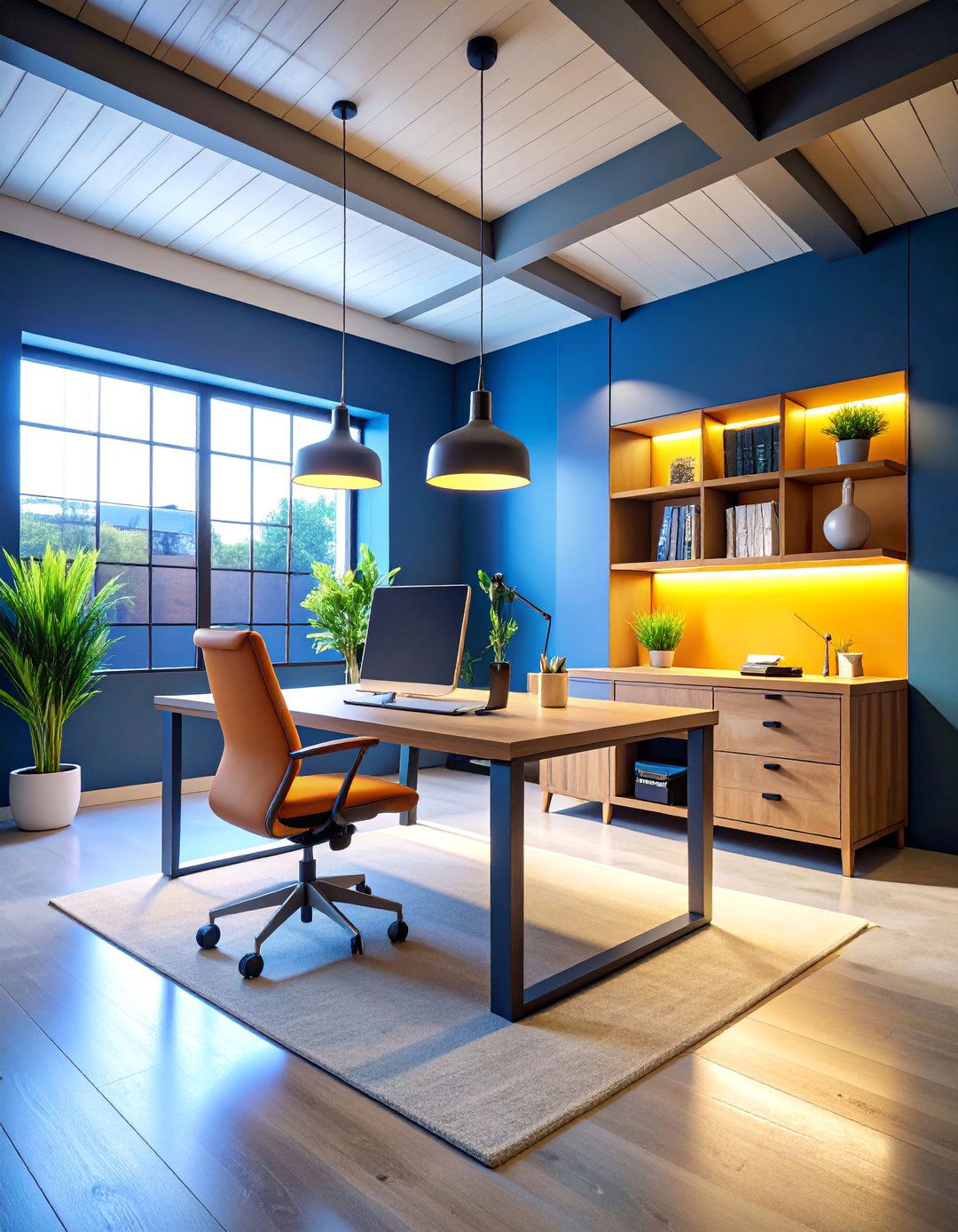 Modern Home Office with Separate Entrance - 25 Garage Conversion Ideas