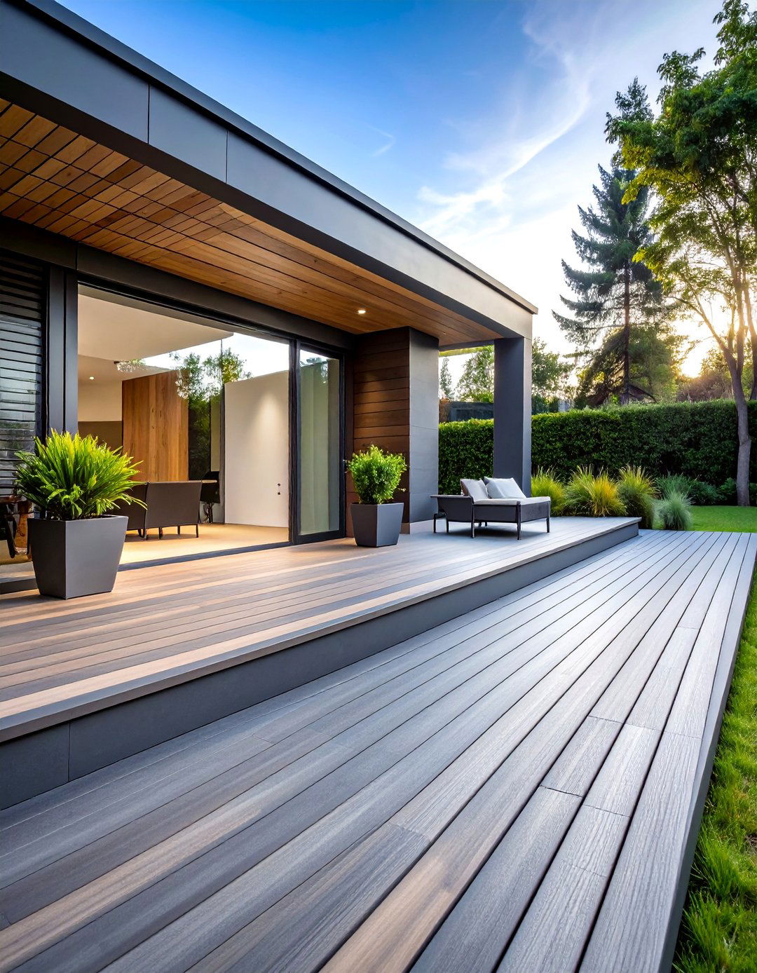 Modern Horizontal Composite Slats - 25 Deck Skirting Ideas