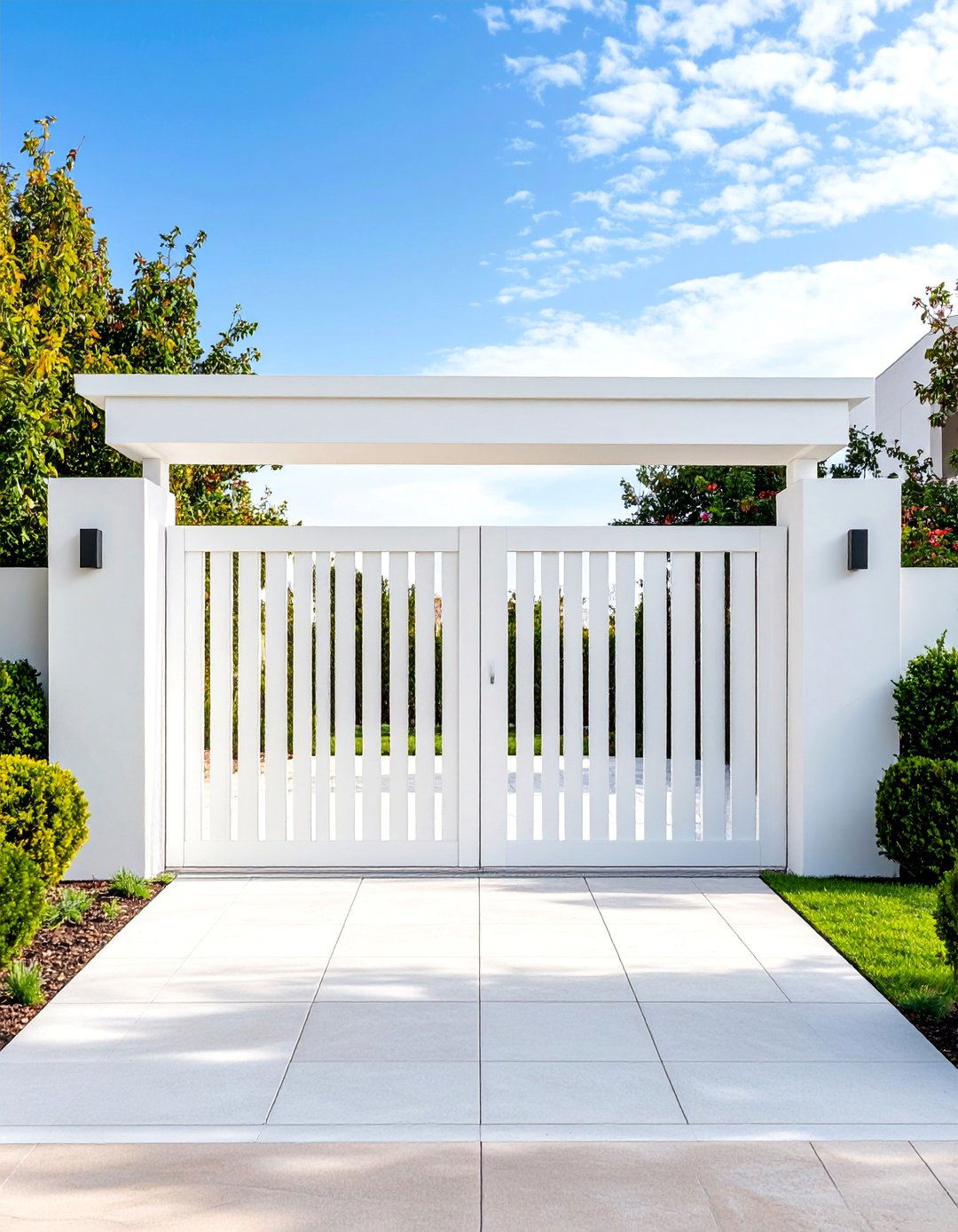 Modern Horizontal Slat Gate with Contemporary Appeal - 25 Metal Garden Gate Ideas