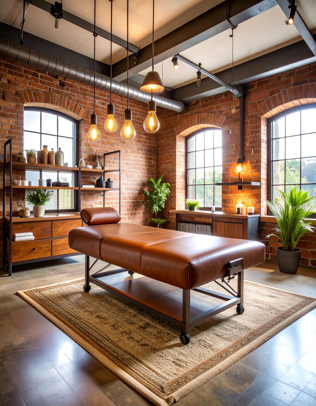 Modern Industrial Facial Room with Metal Features - 25 Facial Room Ideas