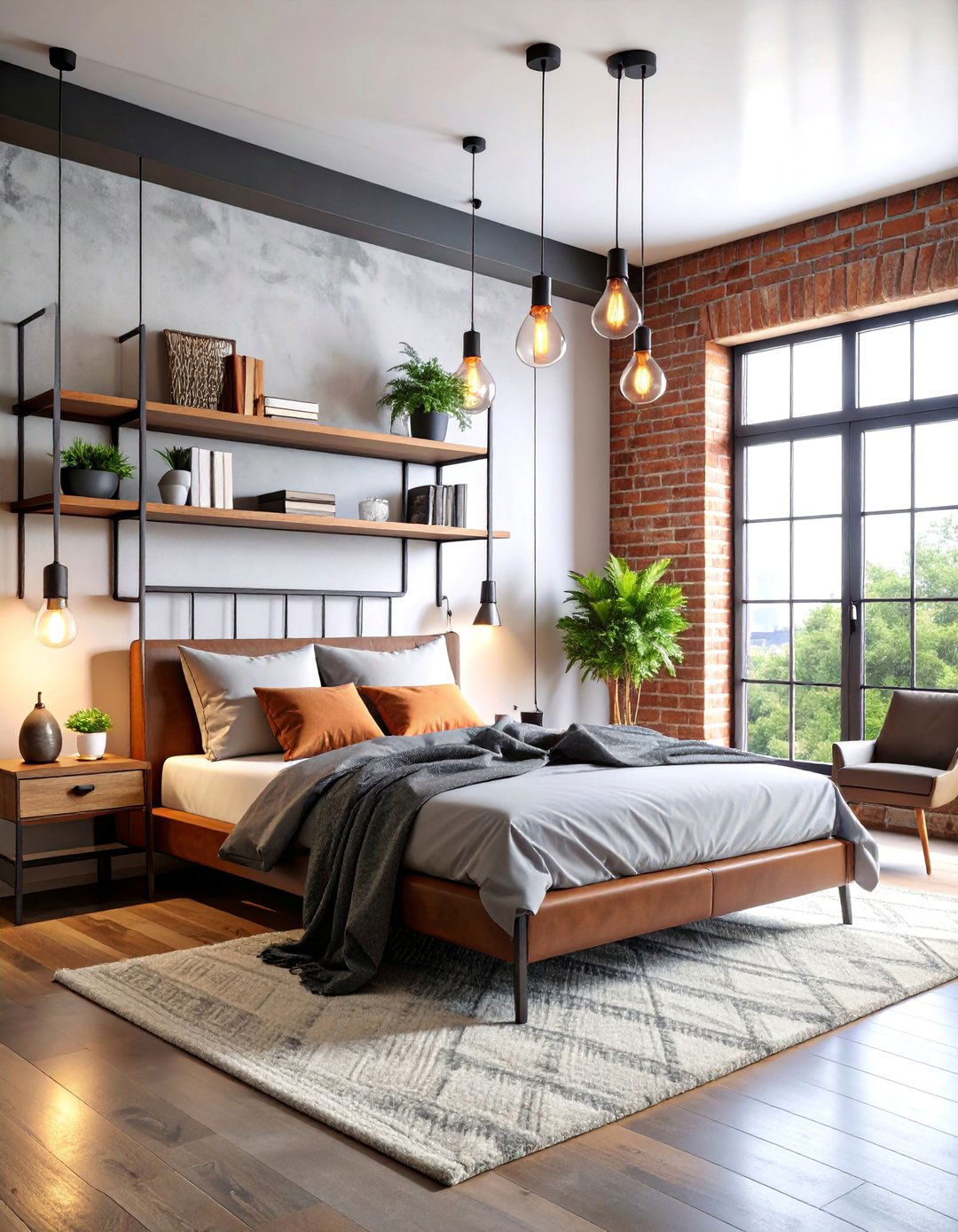 Modern Industrial Loft with Metal Storage Solutions - 25 Small Bedroom Ideas