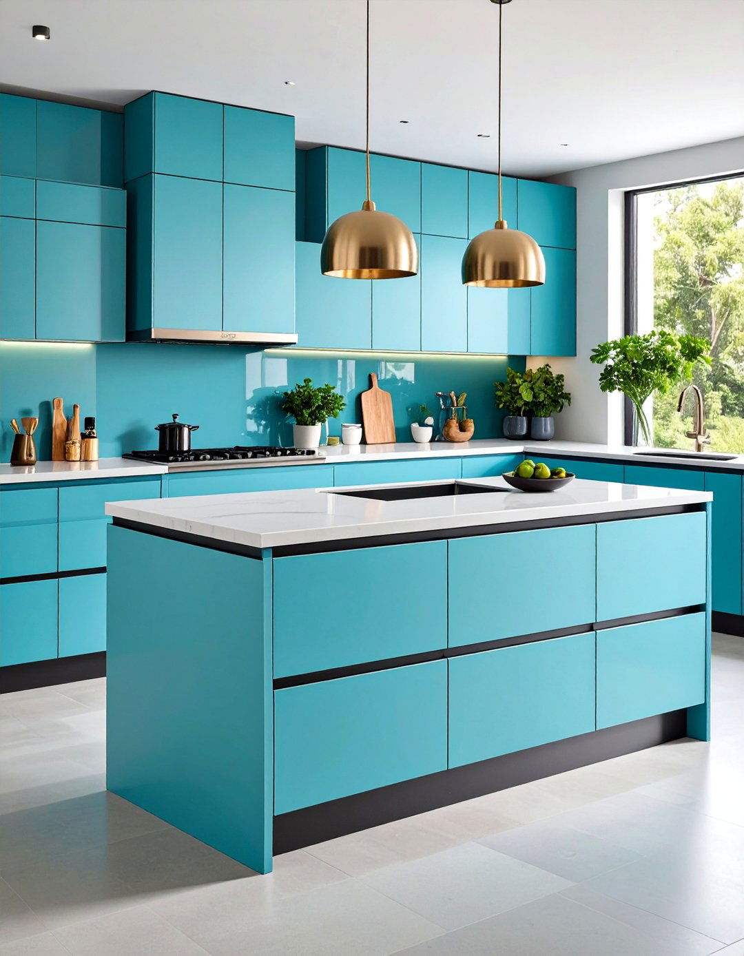Modern Island with Touch Latch Hidden Storage - 25 Kitchen Island Storage Ideas