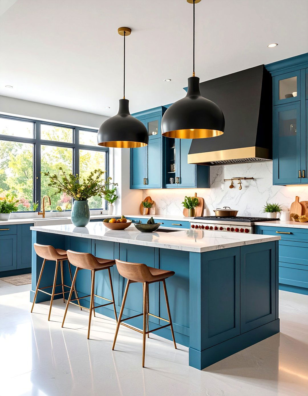 Modern Kitchen Island with Statement Pendant Lighting - 25 kitchen island decor ideas
