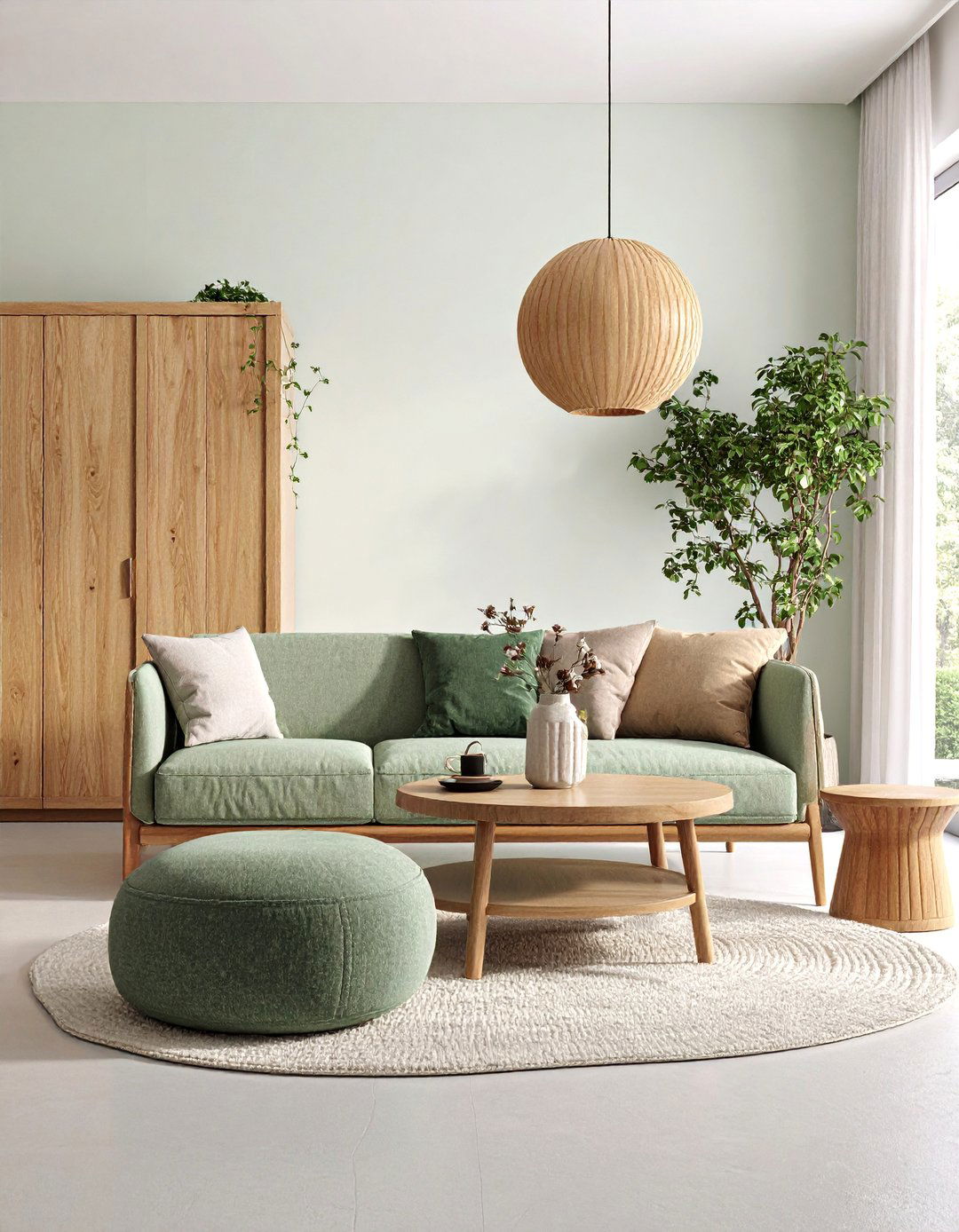 Modern Korean Living Room with Built In Storage - 25 Korean Living Room Ideas