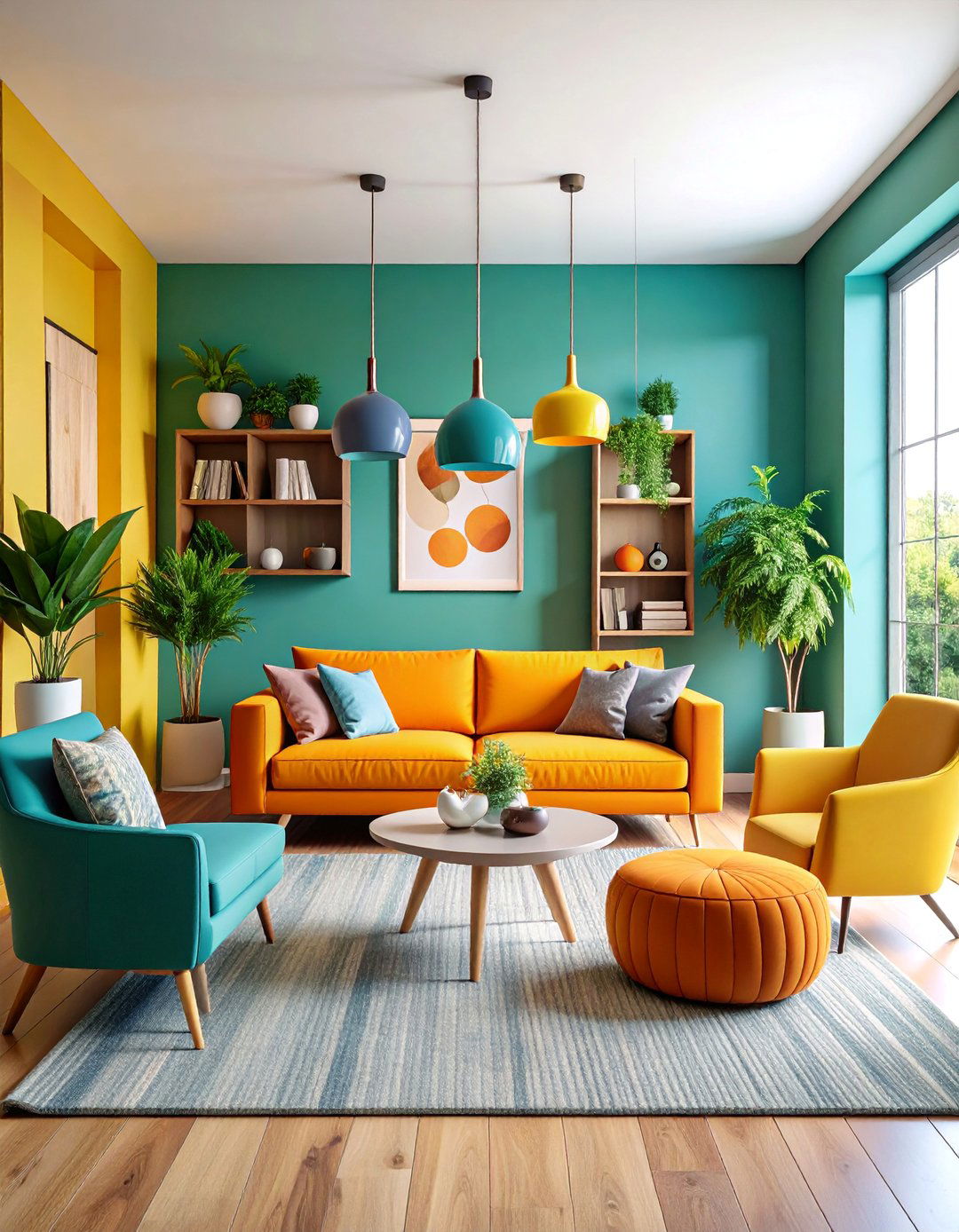 Modern Living Room Dining Room Combo with Open Shelving Display - 25 Living Room Dining Room Combos