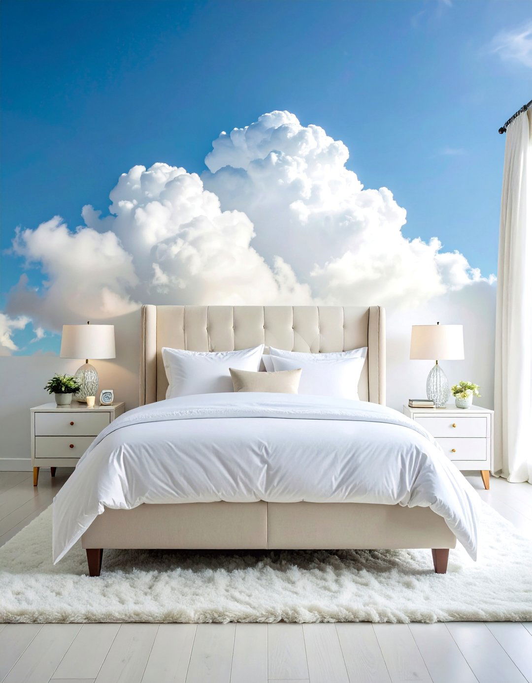 Modern Luxury Cloud Bedroom with High End Materials - 25 Cloud-Themed Bedroom Ideas