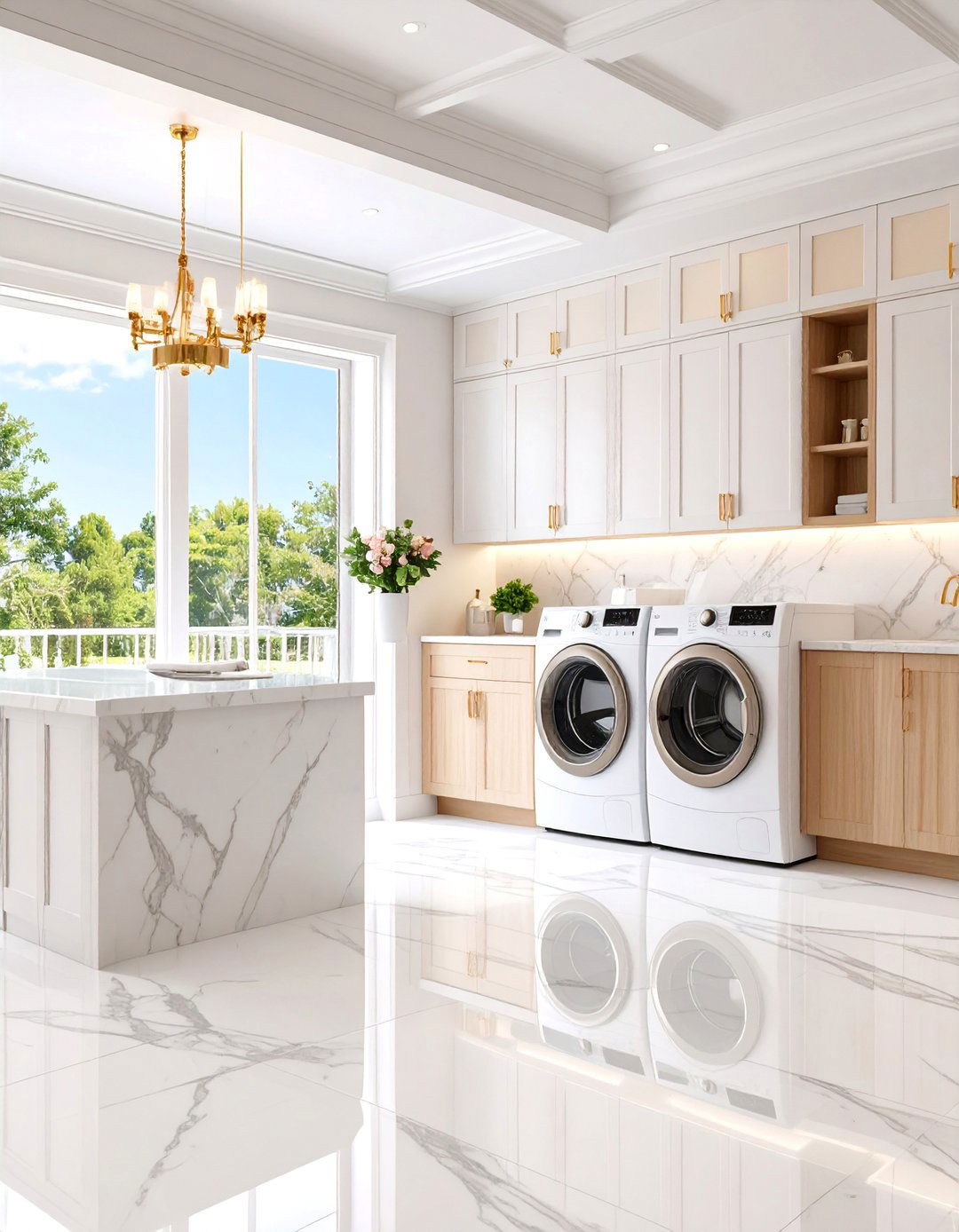 Modern Luxury Laundry Room with High End Finishes - 25 Laundry Room Decor Ideas