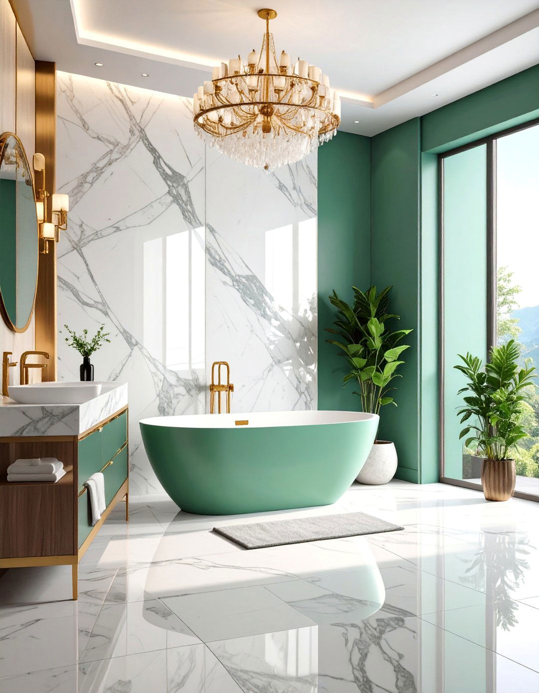Modern Marble Wall Mural with Luxury Stone Patterns - 25 Wall Mural Ideas