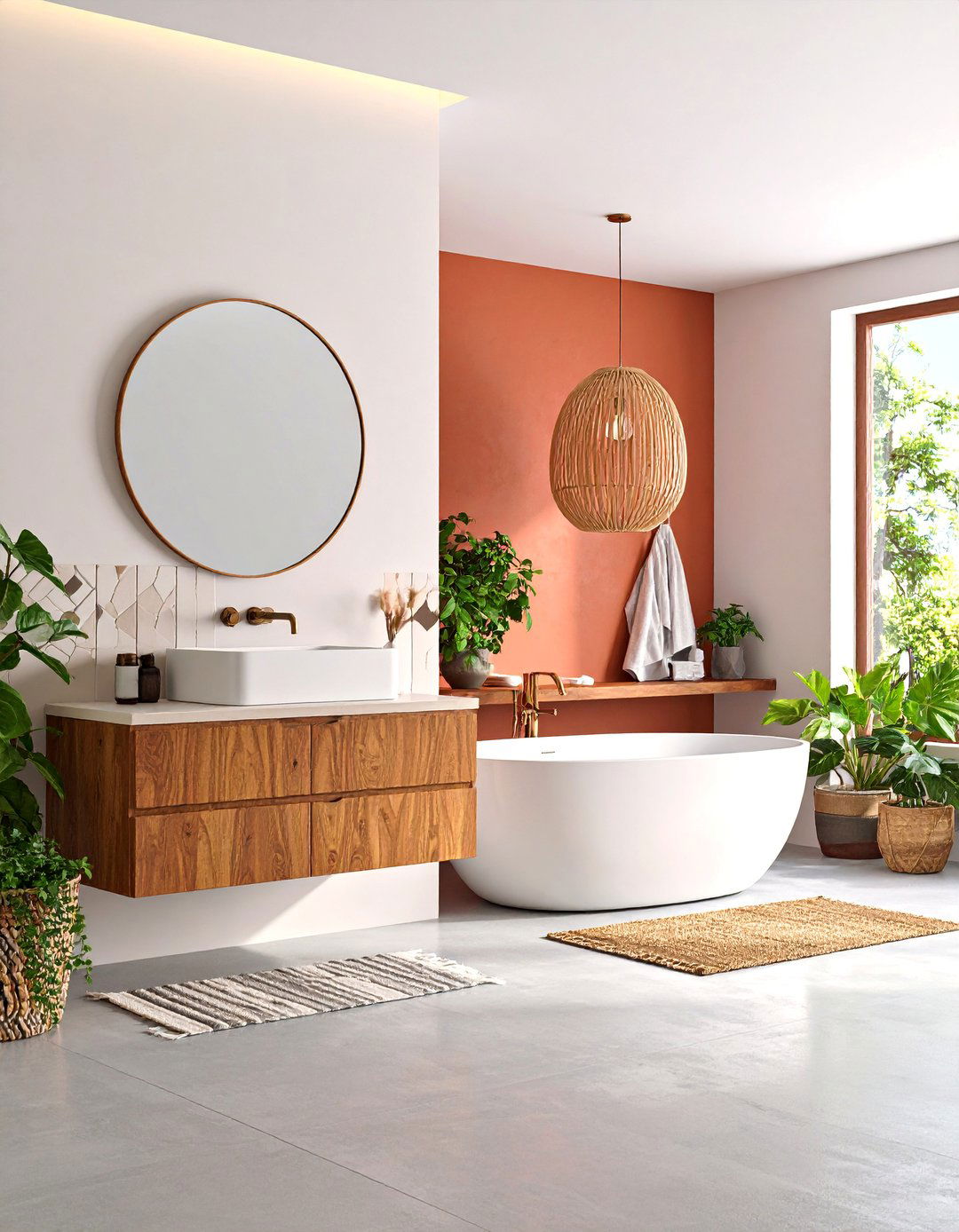 Modern Mexican Bathroom with Geometric Patterns - 25 Mexican Bathroom Ideas