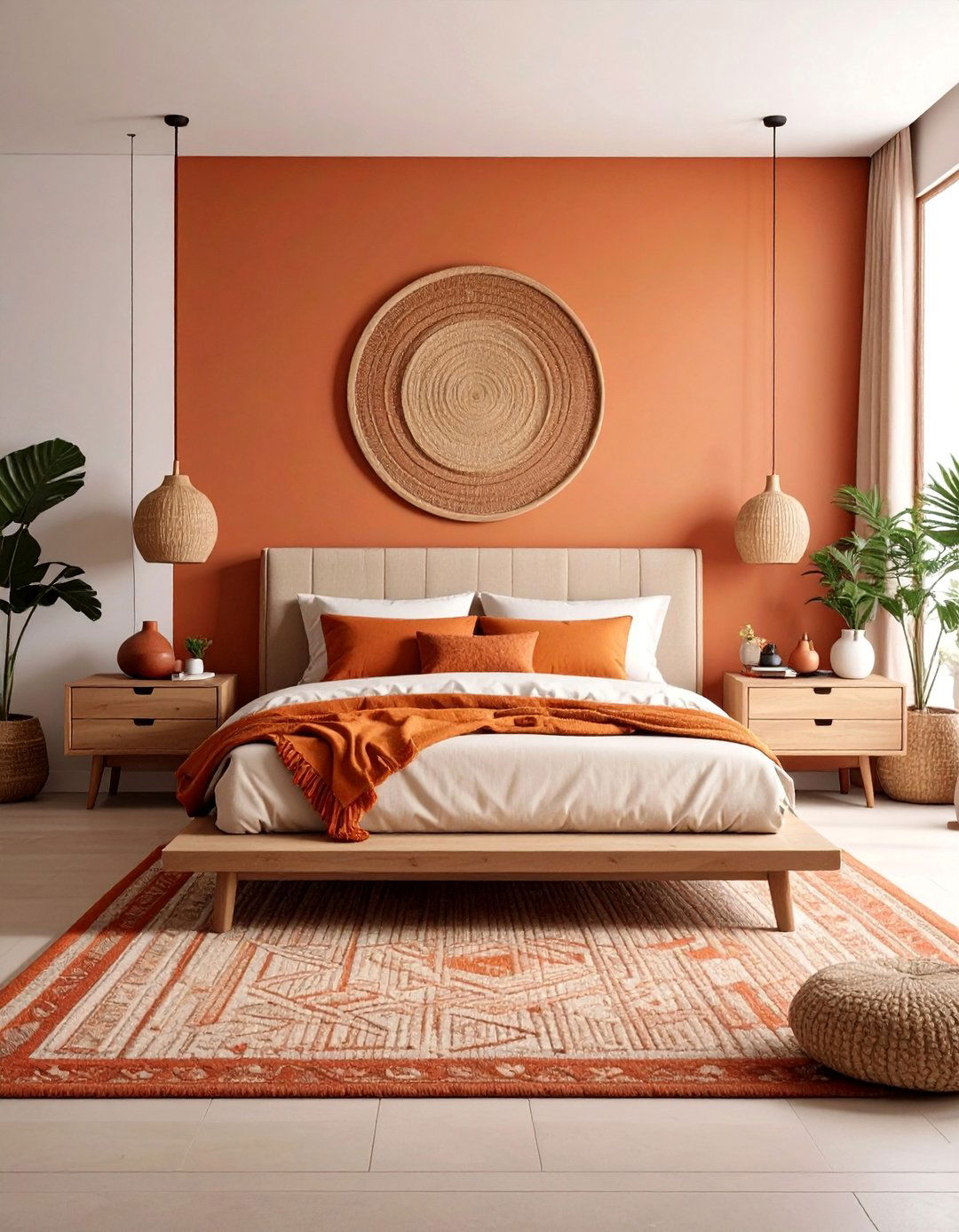 Modern Minimalist Bedroom with Warm Earth Tones - 25 Large Bedroom Design Ideas