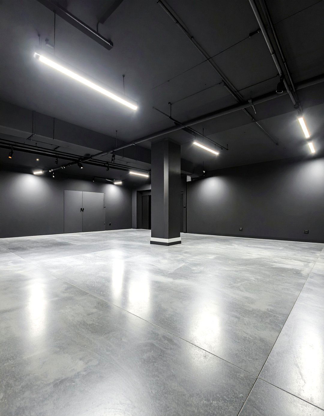 Modern Minimalist Black Basement Design - 25 black basement ideas