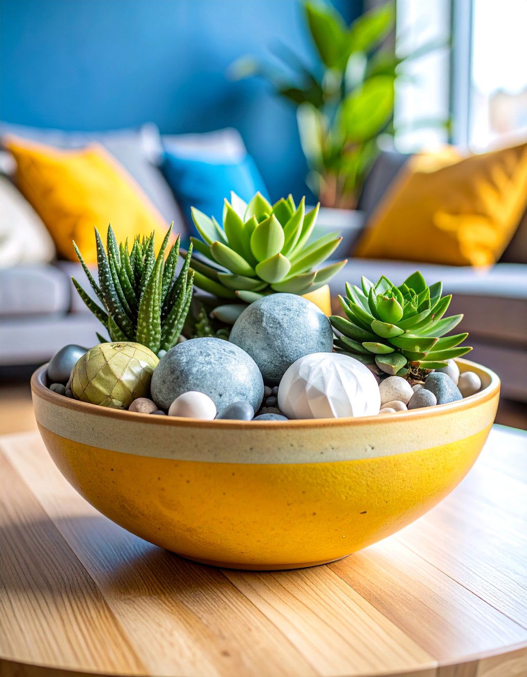 Modern Minimalist Bowl with Geometric Elements - 25 Dough Bowl Decor Ideas