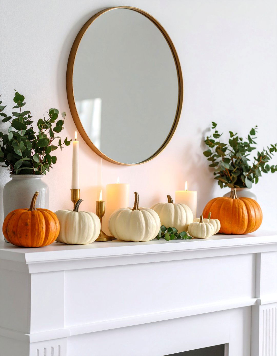 Modern Minimalist Fall Mantel Design - 25 Fall Mantel Decor Ideas