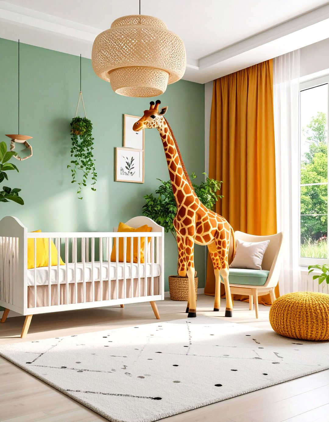 Modern Minimalist Giraffe Nursery with Clean Lines - 25 Giraffe Nursery Ideas
