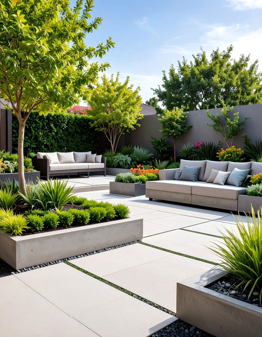 Modern Minimalist Hardscape Retreat - 25 Low Maintenance Backyard Landscaping Ideas