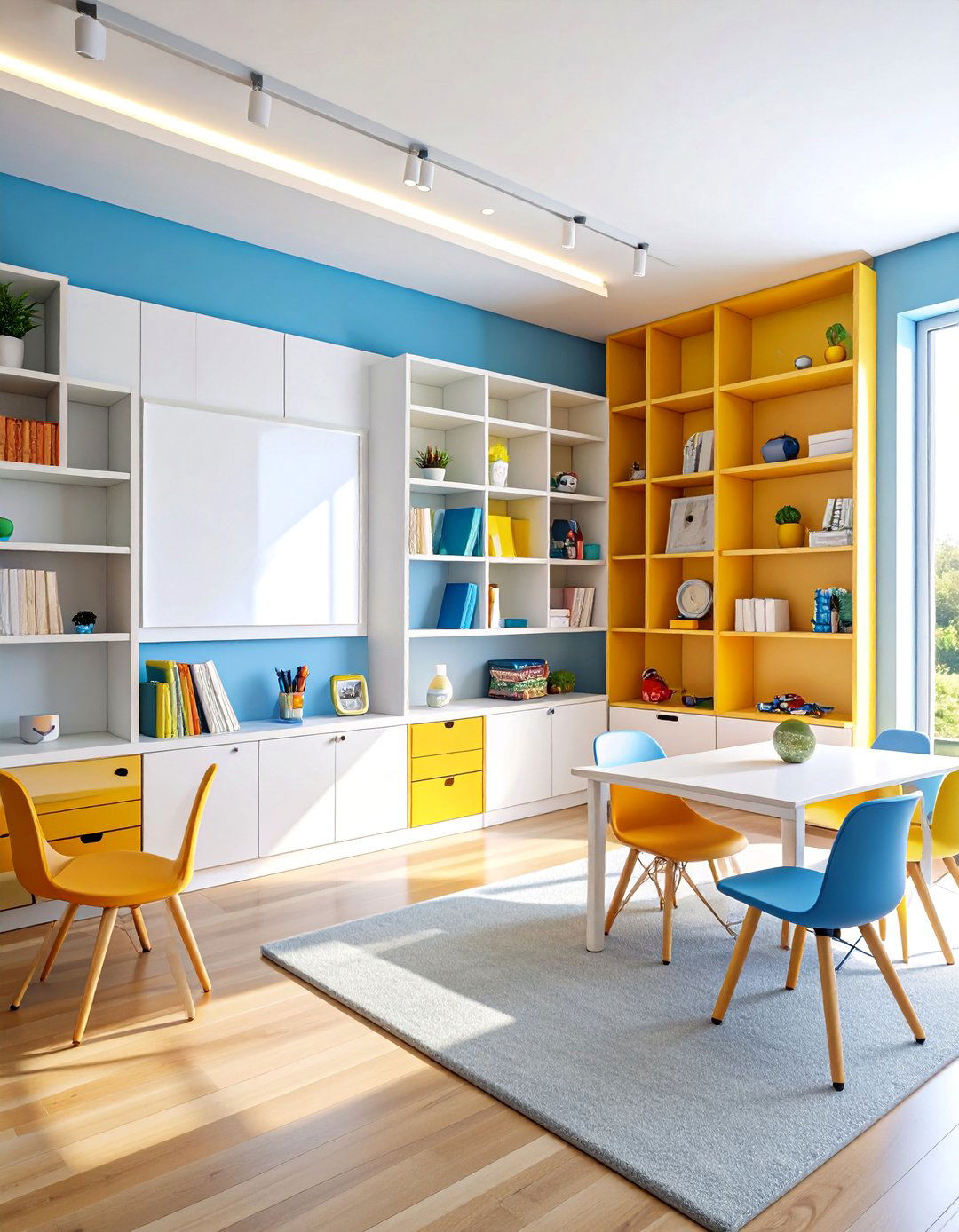 Modern Minimalist Learning Hub - 25 Homeschool Room Ideas