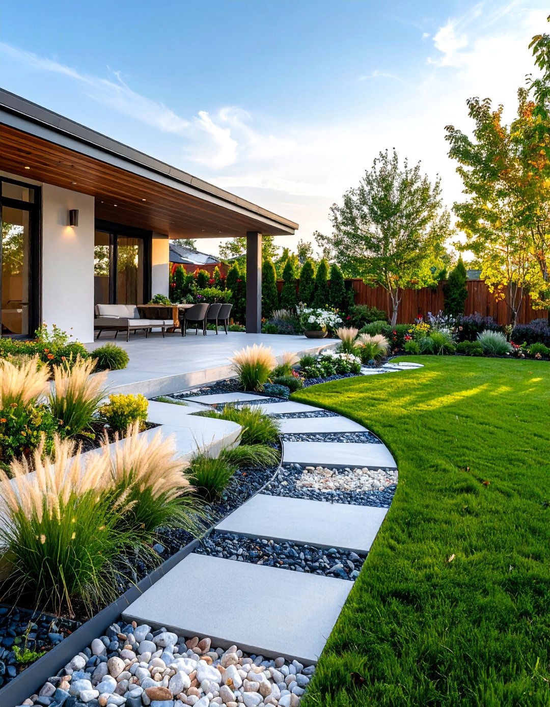 Modern Minimalist Linear Design - 25 Front Yard Texas Flower Bed Ideas