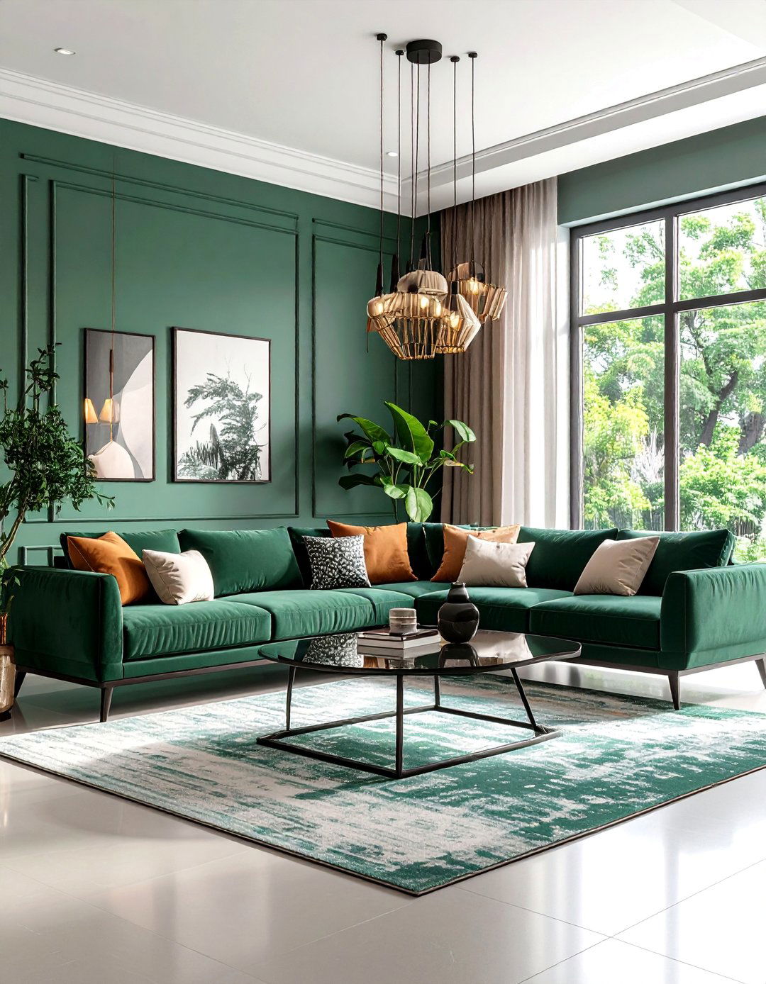 Modern Minimalist Living Room with Grey Walls and Black Trim - 25 Living Room With Grey Walls and Black Trim