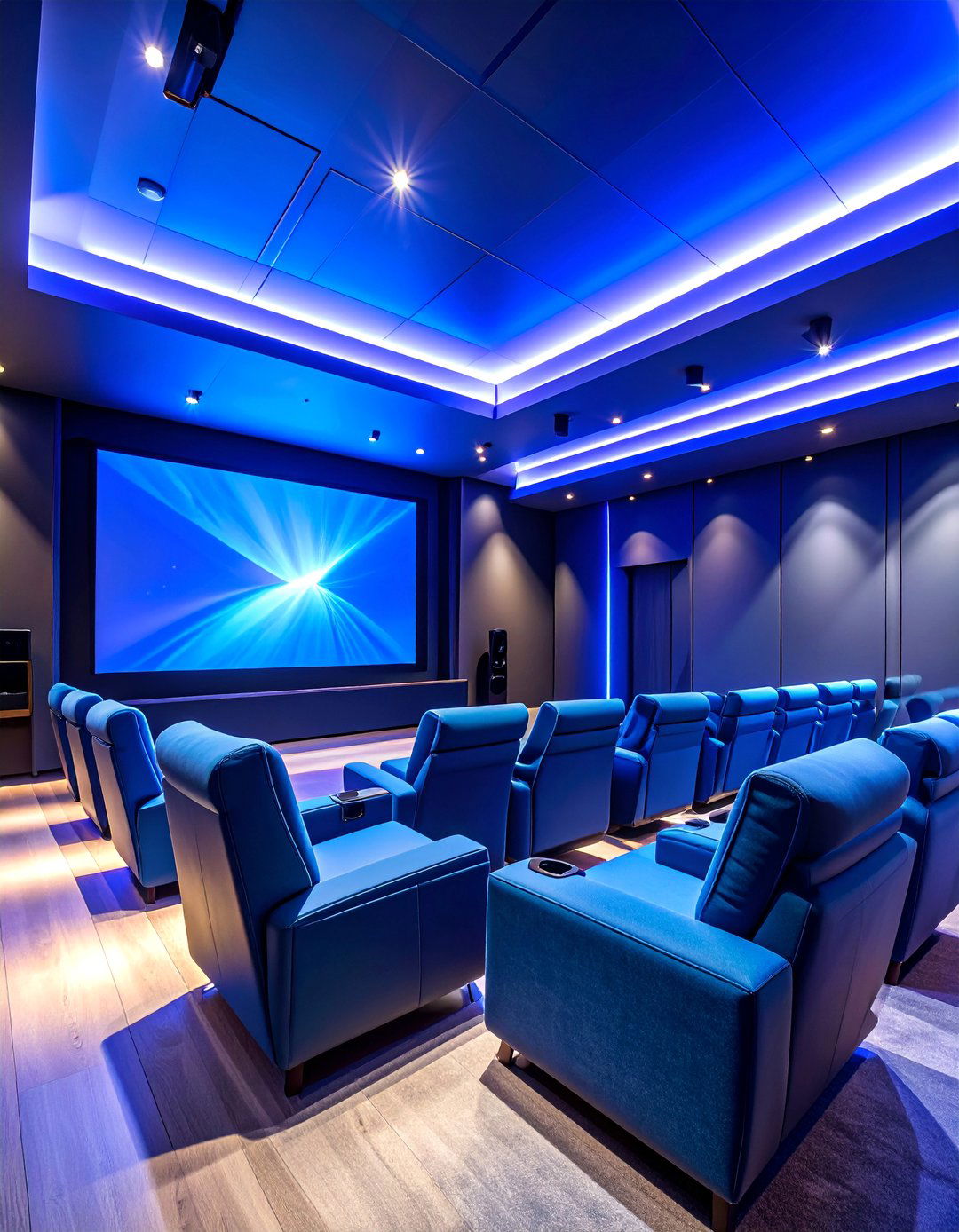 Modern Minimalist Media Room with Clean Lines - 25 Home Theater Ideas