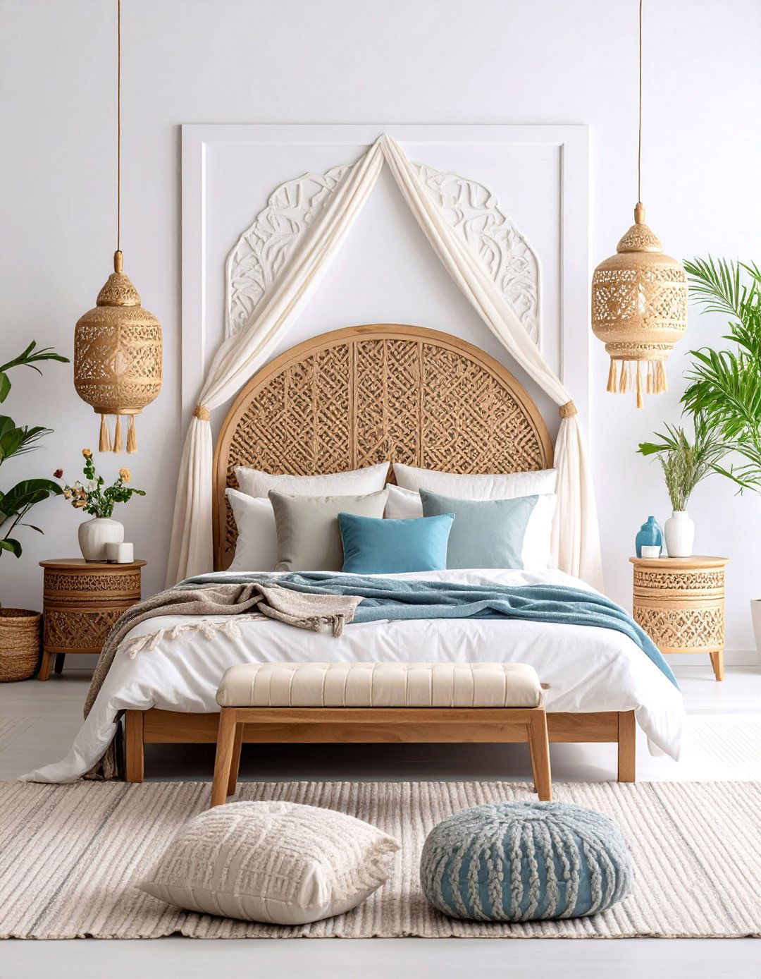 Modern Minimalist Moroccan Sanctuary - 25 Moroccan Themed Bedroom Ideas