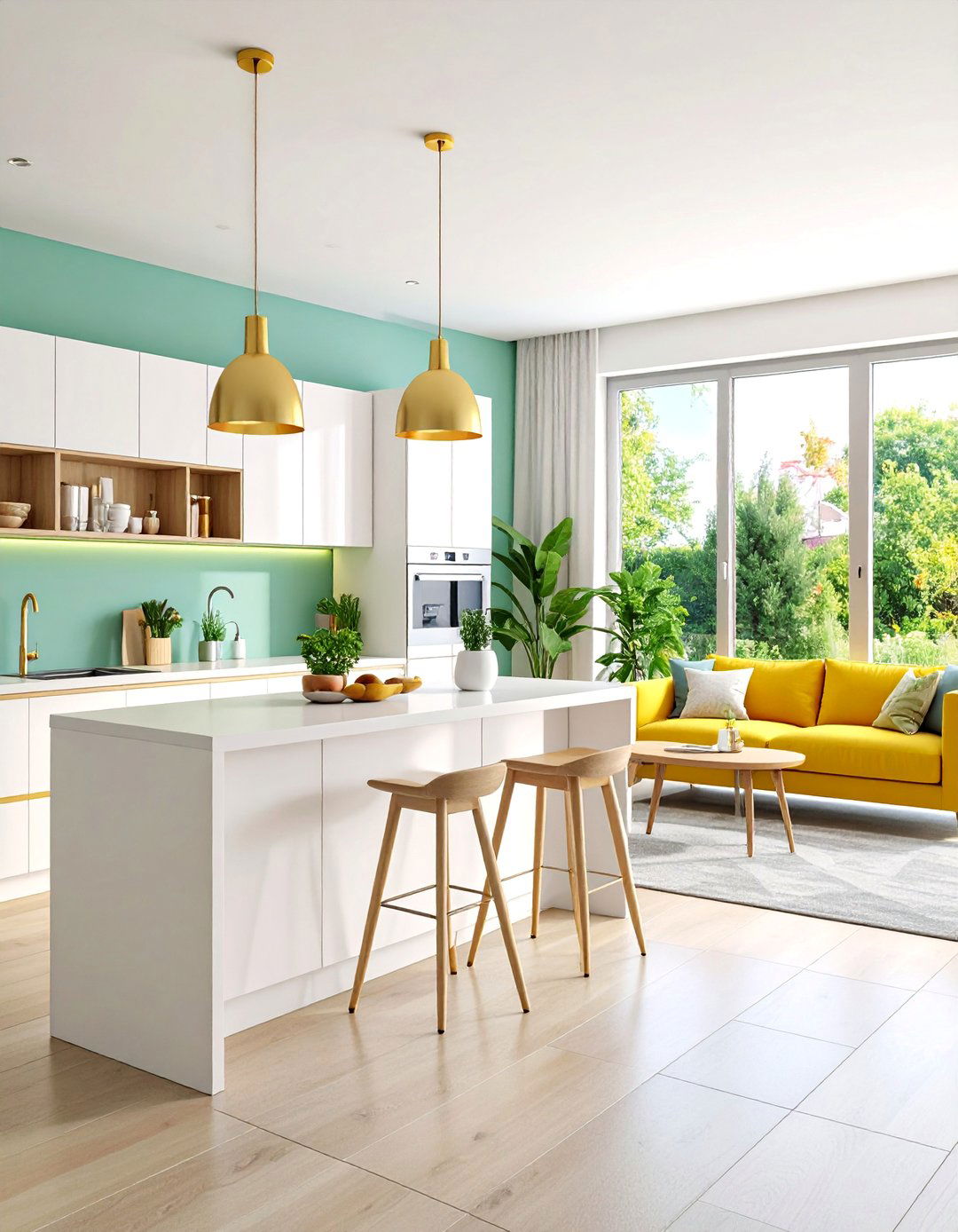 Modern Minimalist Open Kitchen with Concealed Storage - 25 Open Kitchen Ideas