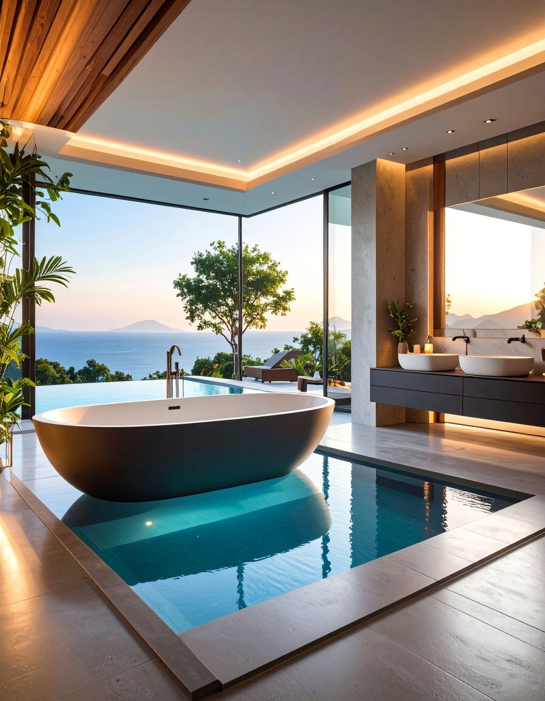 Modern Minimalist Pool Bathroom - 25 Pool Bathroom Ideas