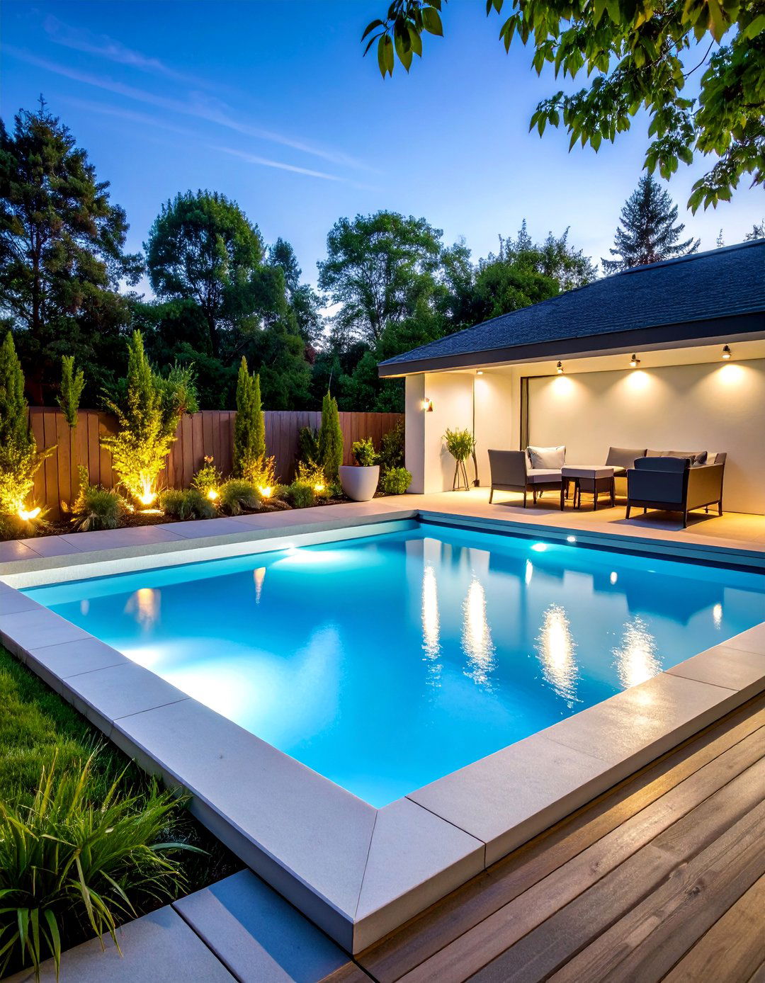 Modern Minimalist Pool with White Tiles - 25 above ground pool ideas
