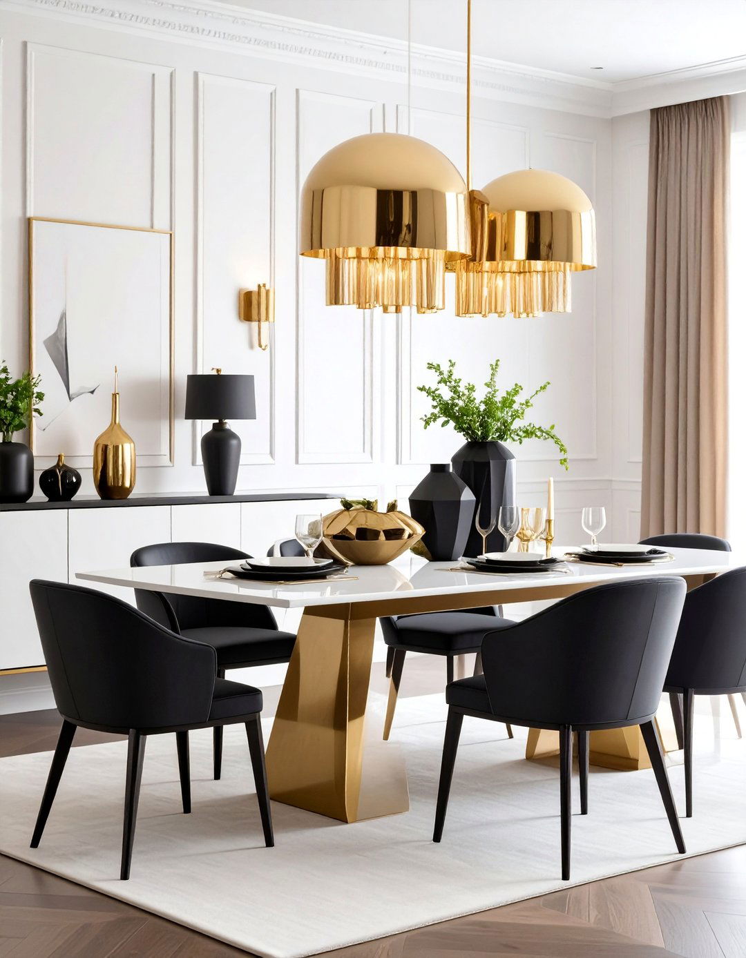 Modern Minimalist Sideboard with Geometric Elements - 25 Sideboard Decor Ideas