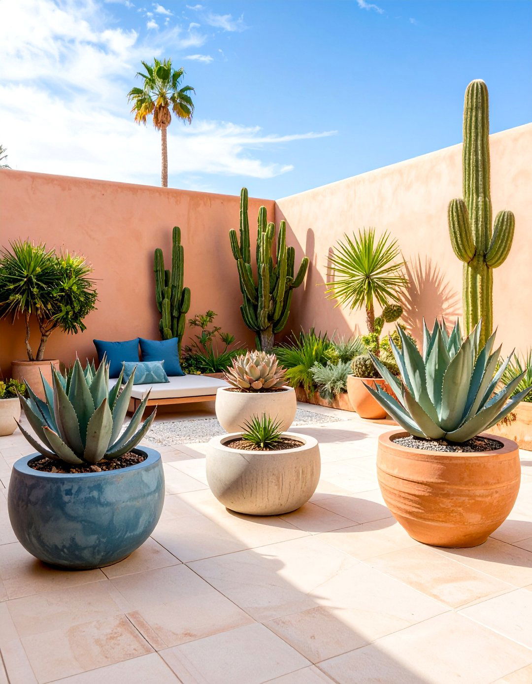 Modern Minimalist Spanish Courtyard with Clean Lines - 25 Spanish Courtyard Ideas