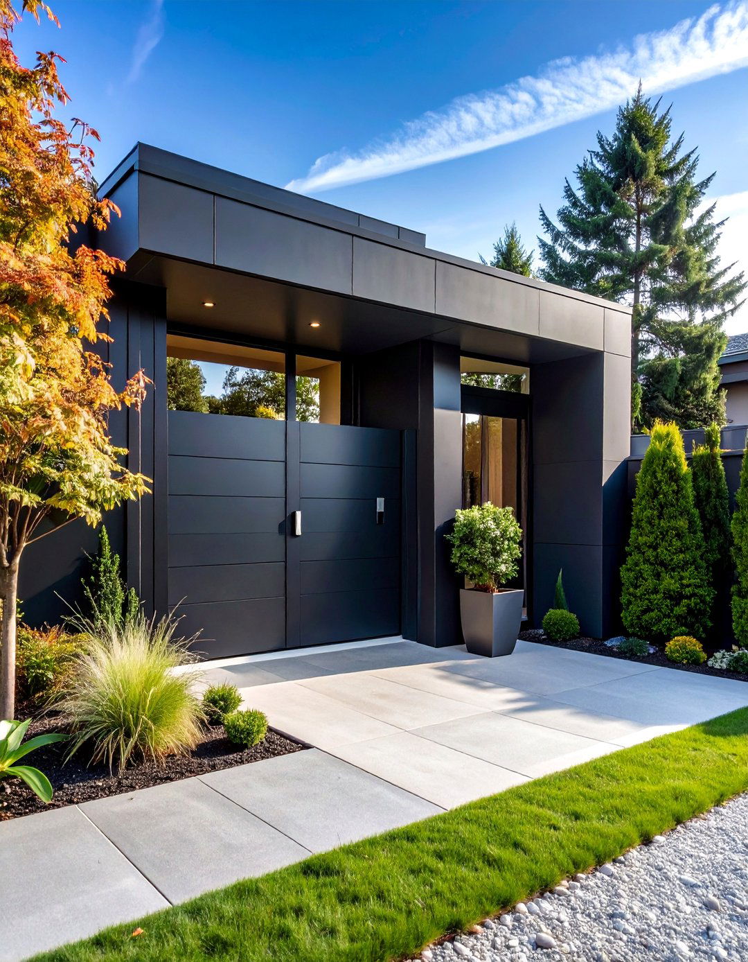 Modern Minimalist Steel Garden Gate - 25 garden gate ideas