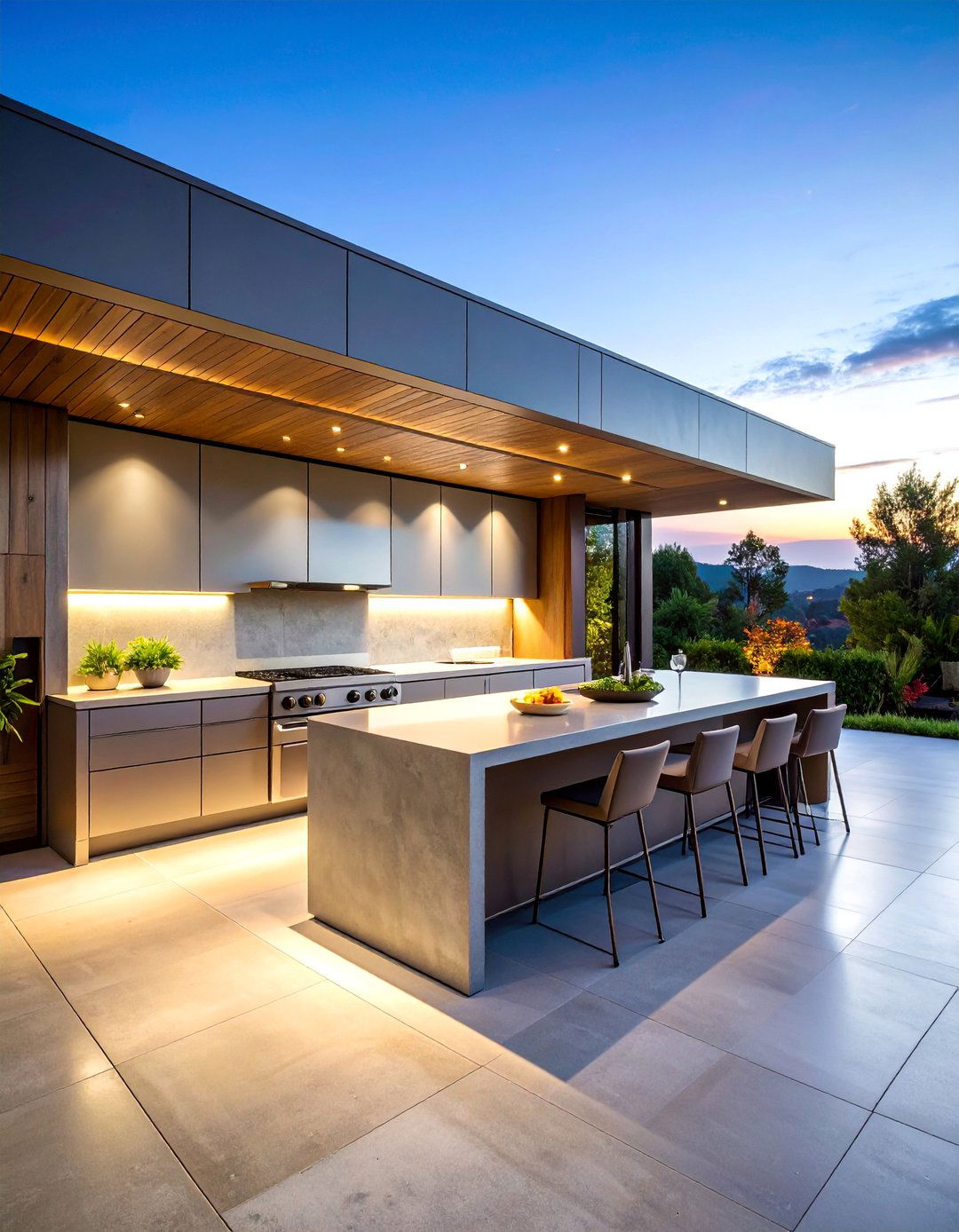 Modern Minimalist Summer Kitchen with Clean Lines - 25 Summer Kitchen Ideas