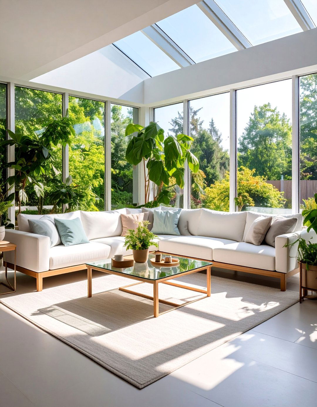 Modern Minimalist Sunroom with Clean Lines - 25 Small Sunroom Ideas