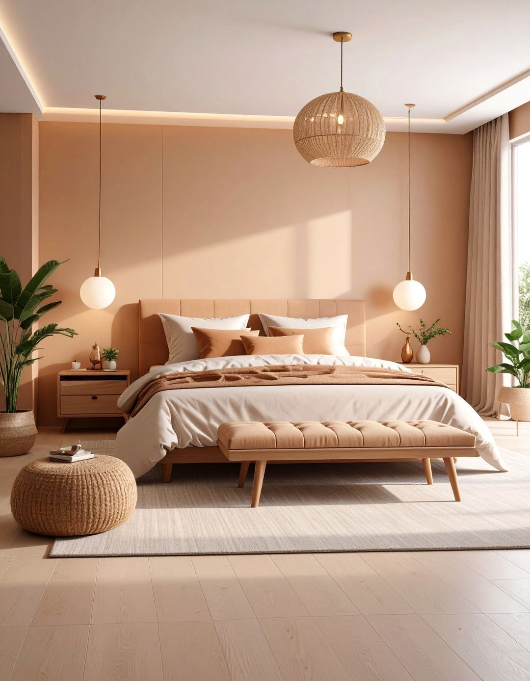 Modern Minimalist Tan Bedroom with Clean Lines - 25 Tan Bedroom Ideas