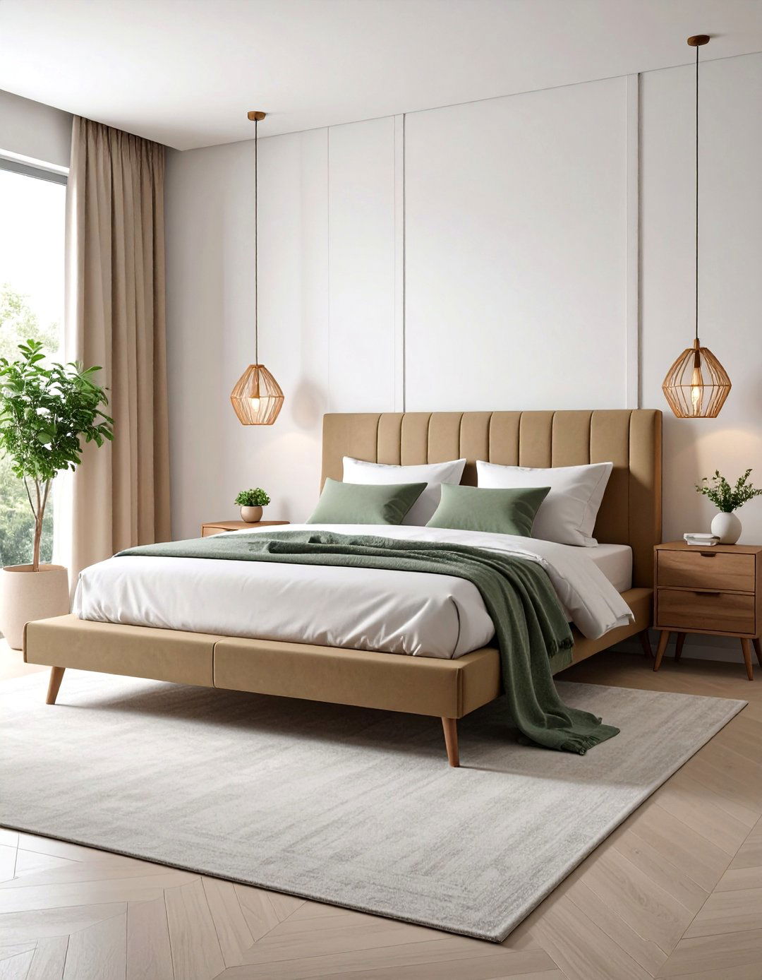 Modern Minimalist Taupe Platform Bedroom - 25 Taupe Bedroom Ideas