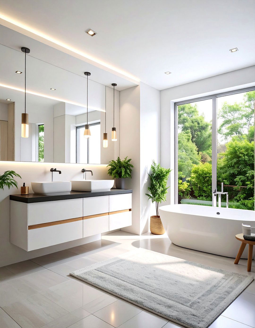 Modern Minimalist Teen Bathroom with Clean Lines - 25 Teen Bathroom Ideas