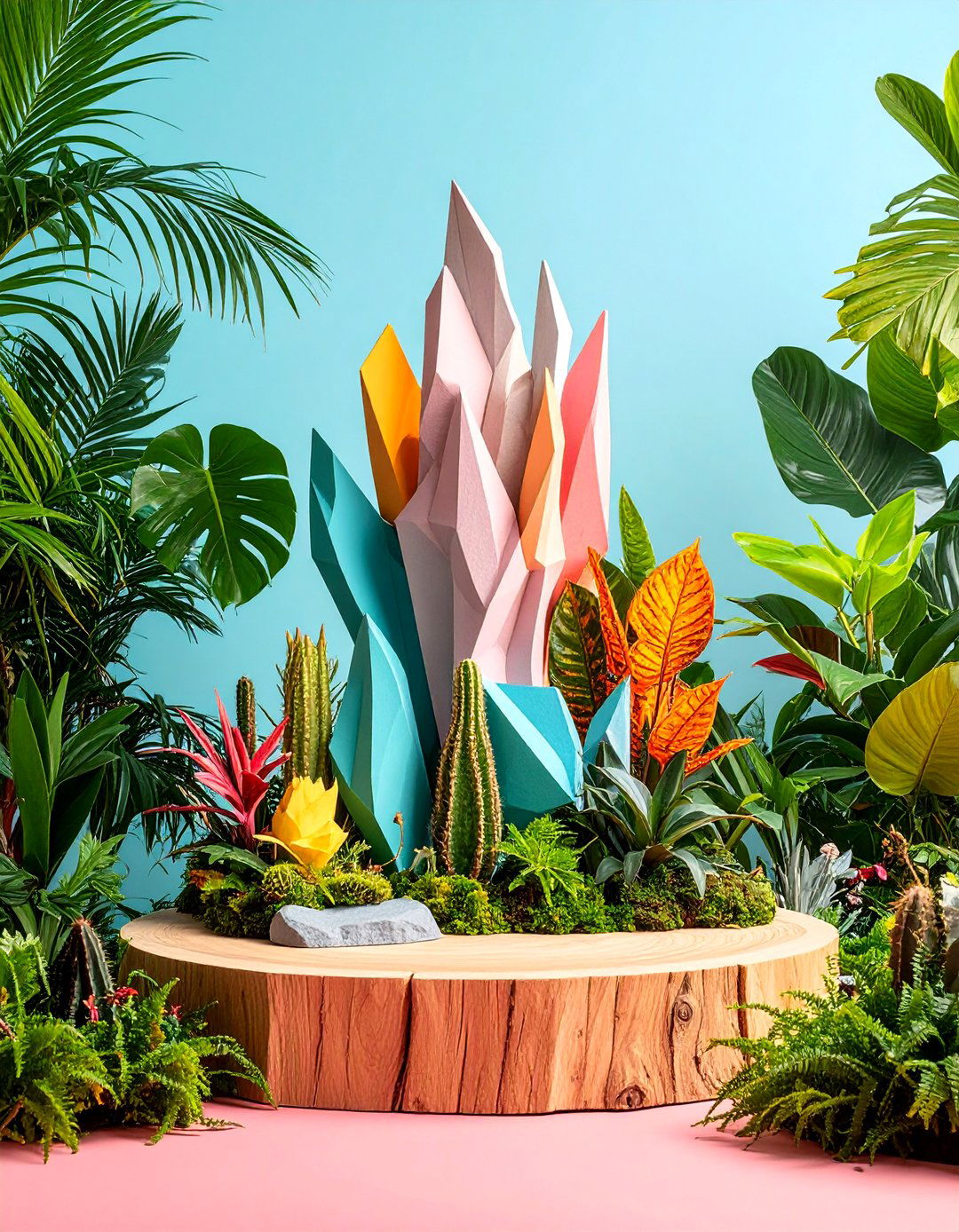 Modern Minimalist Tree Stump Sculpture - 25 Tree Stump Decorating Ideas