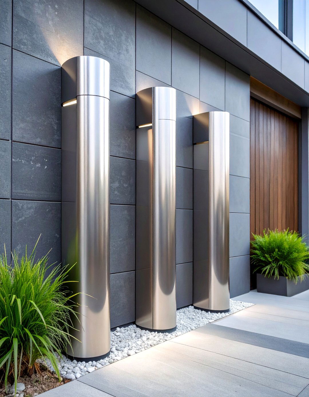 Modern Minimalist Wall Sconces - 25 Front Porch Lighting Ideas